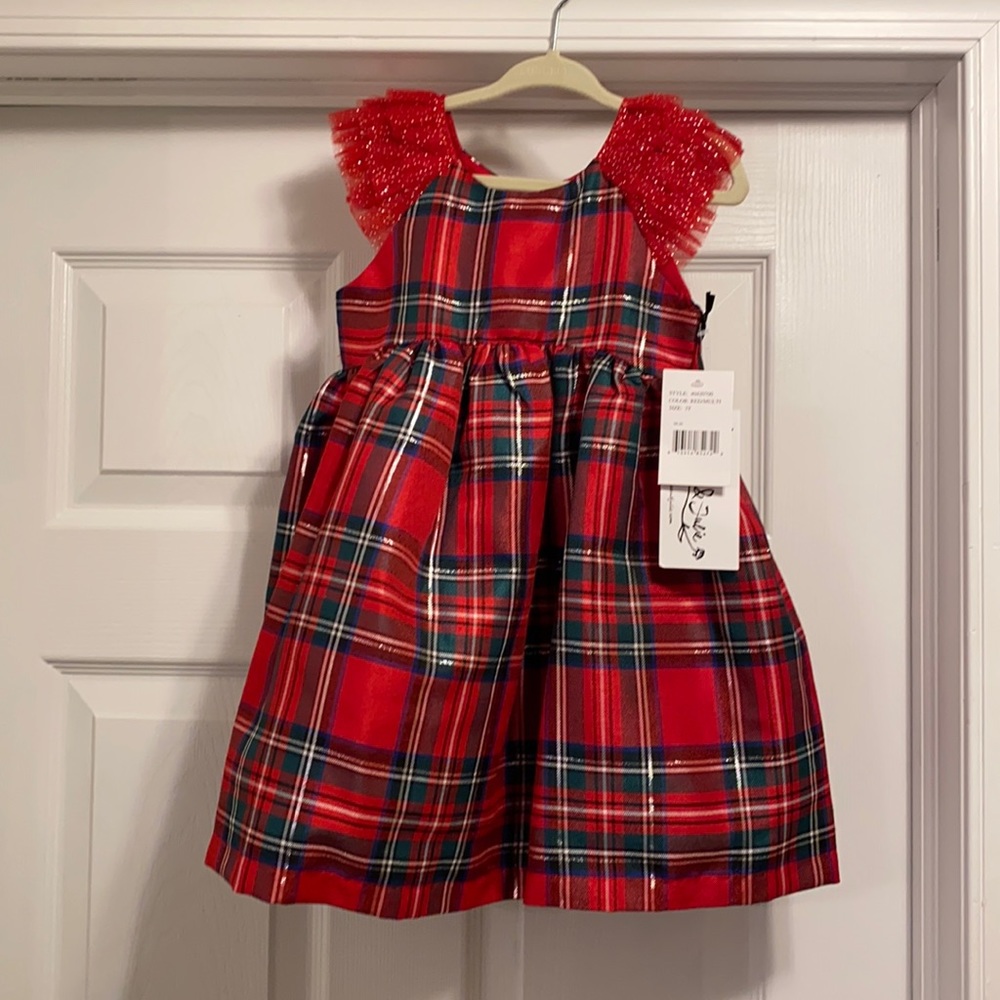 NEW! Pippa & Julie Red Plaid Dress 3T